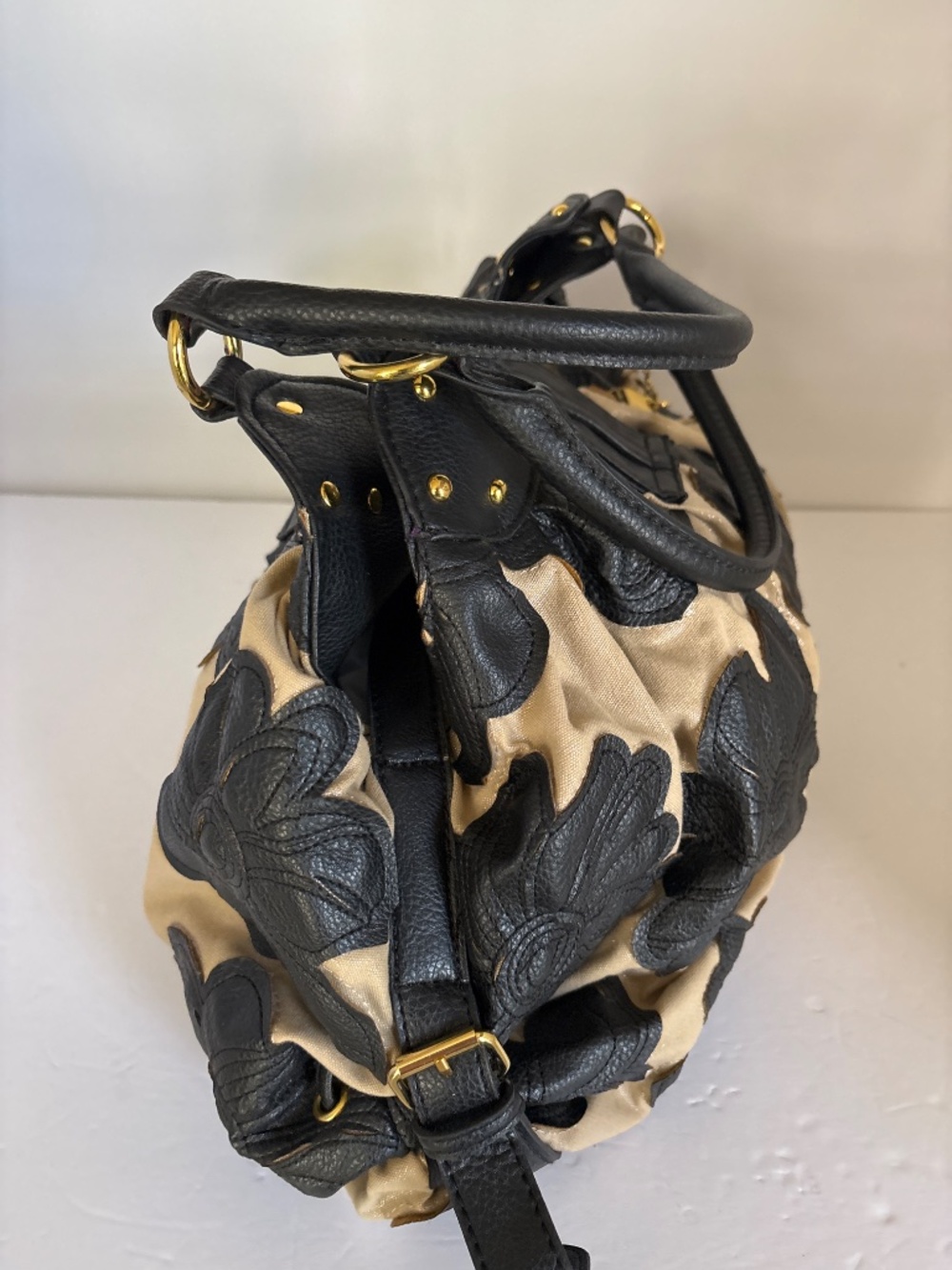 Big Buddha Grayson Appliqué Hobo Shoulder Handbag - Picture 2 of 6